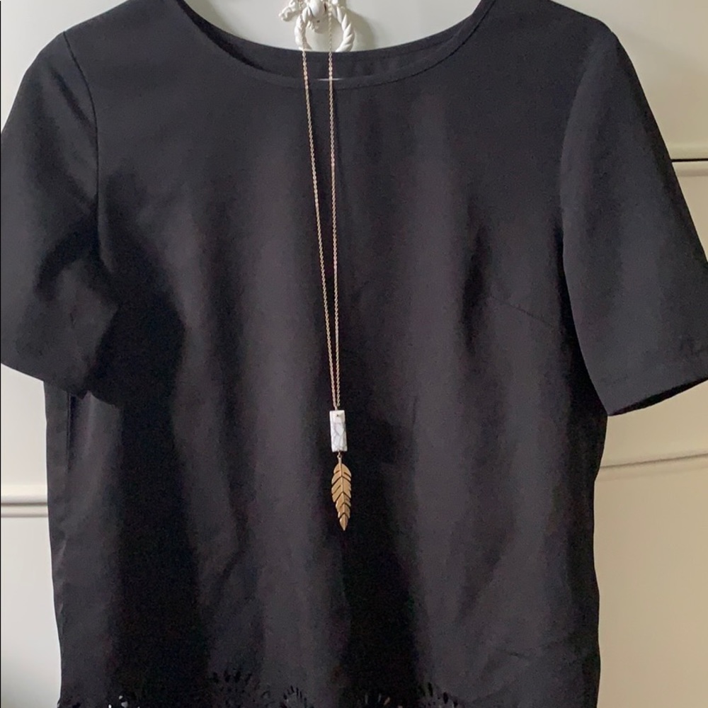 Marble & Leaf Necklace